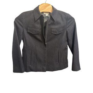 J. Crew‎ Jacket Men’s  Large Charcoal Wool Full Zip Over Coat Jacket.